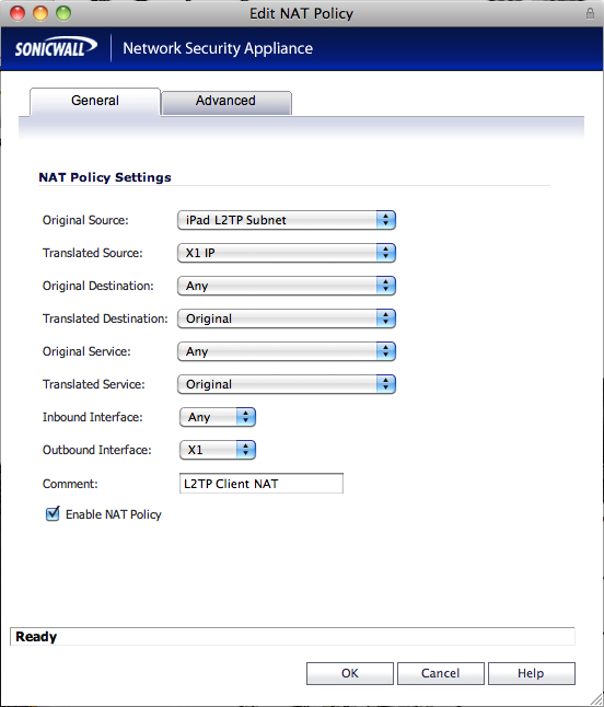nat policy settings