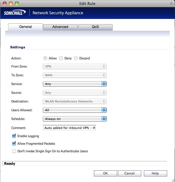 firewall rule vpn > wan